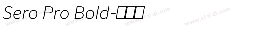 Sero Pro Bold字体转换